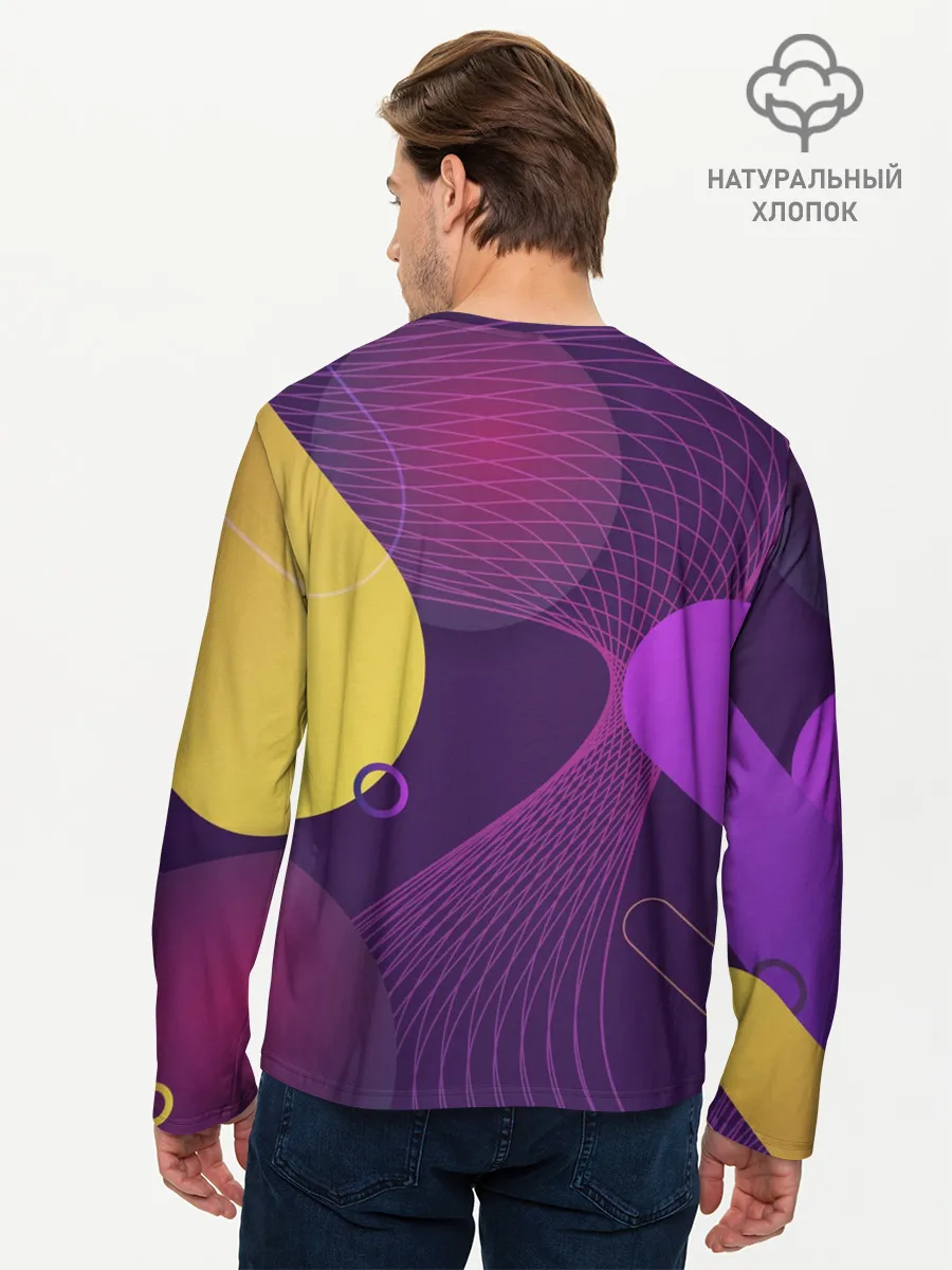 Мужской лонгслив базовый / ГЕОМЕТРИЧЕСКИЕ ЛИНИИ