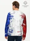 Мужской лонгслив базовый / BLUE WHITE & RED