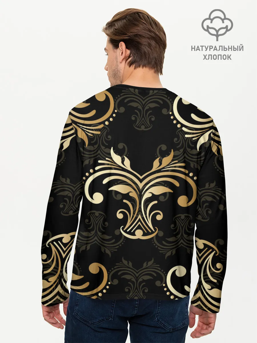 Мужской лонгслив базовый / Черное золото