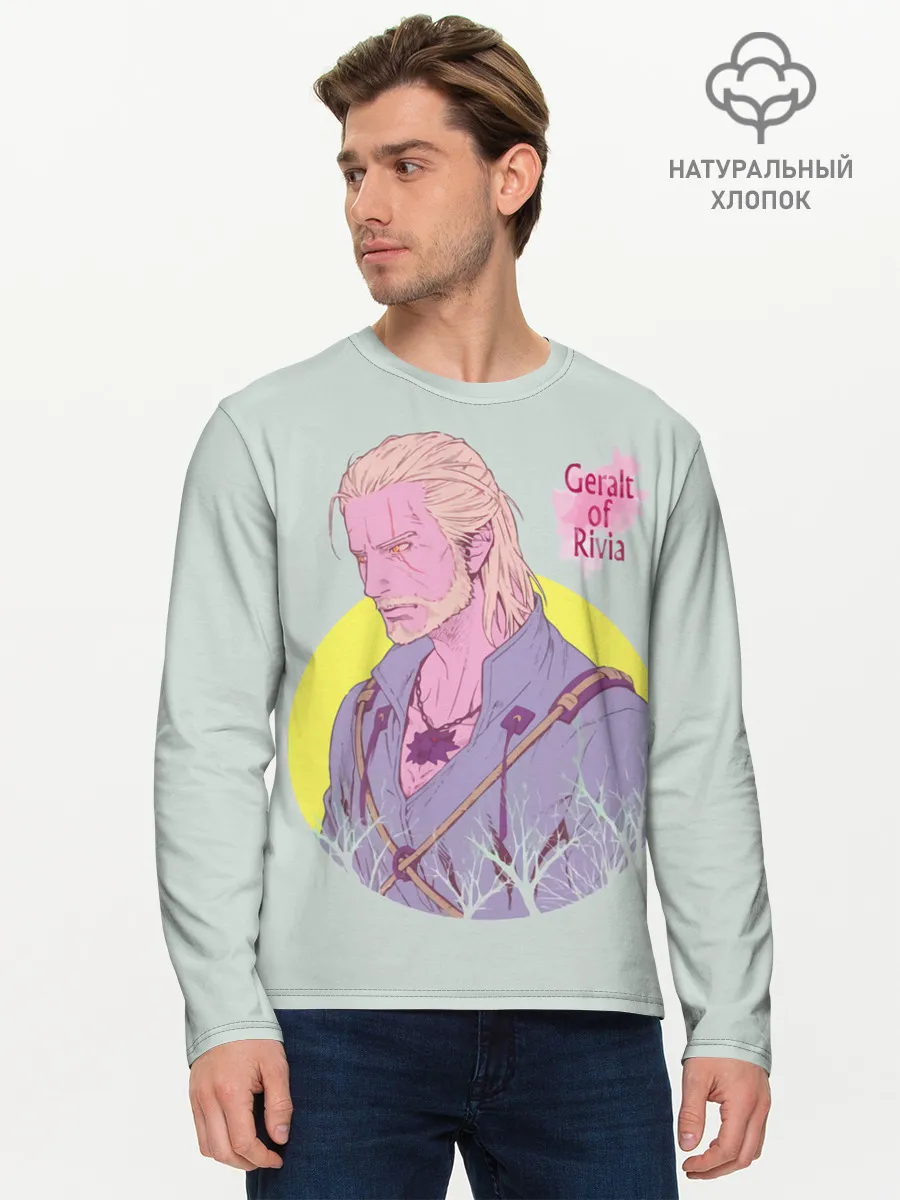 Мужской лонгслив базовый / Geralt of Rivia | Ведьмак