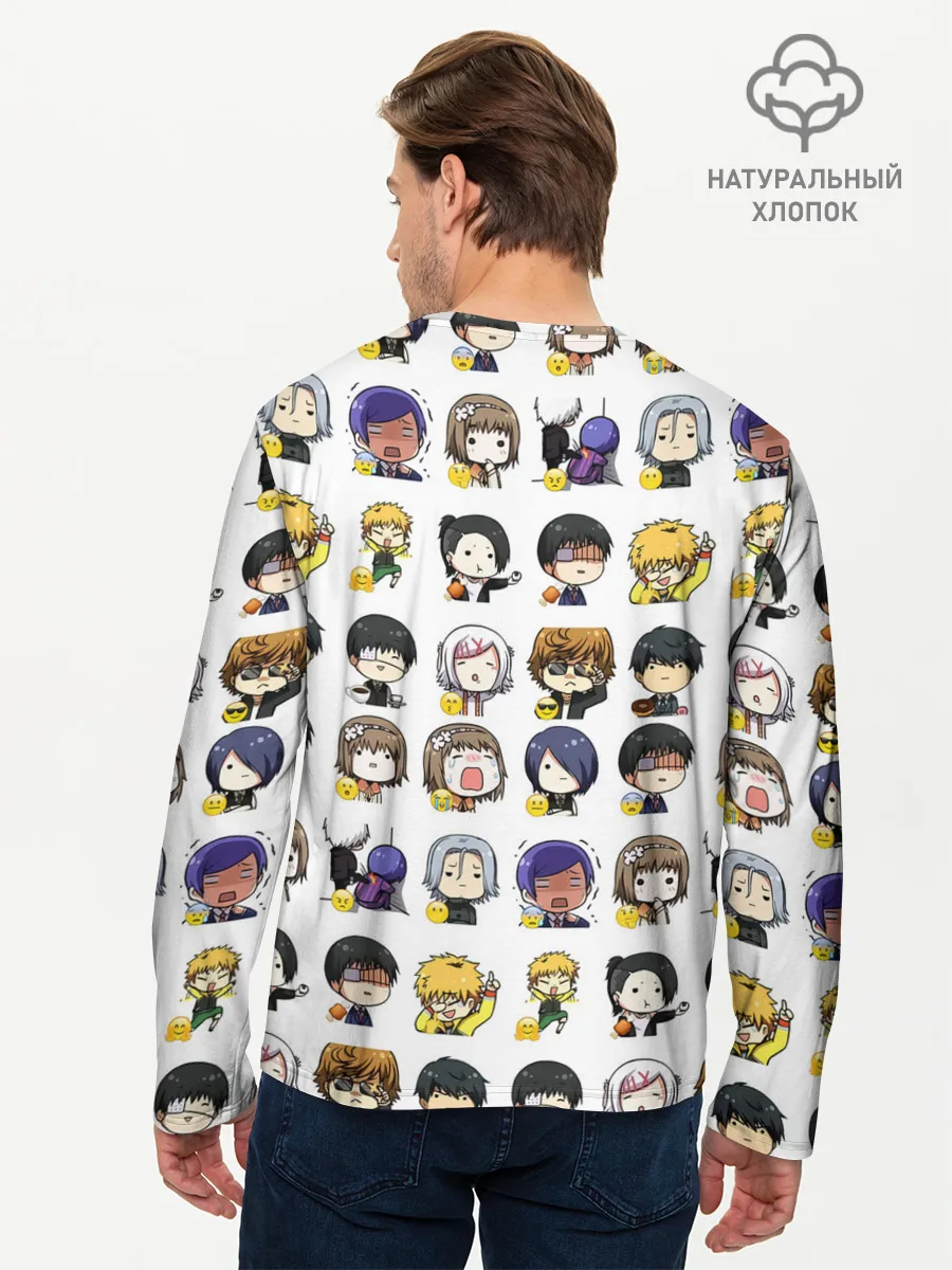 Мужской лонгслив базовый / Токийский гуль пресонажи