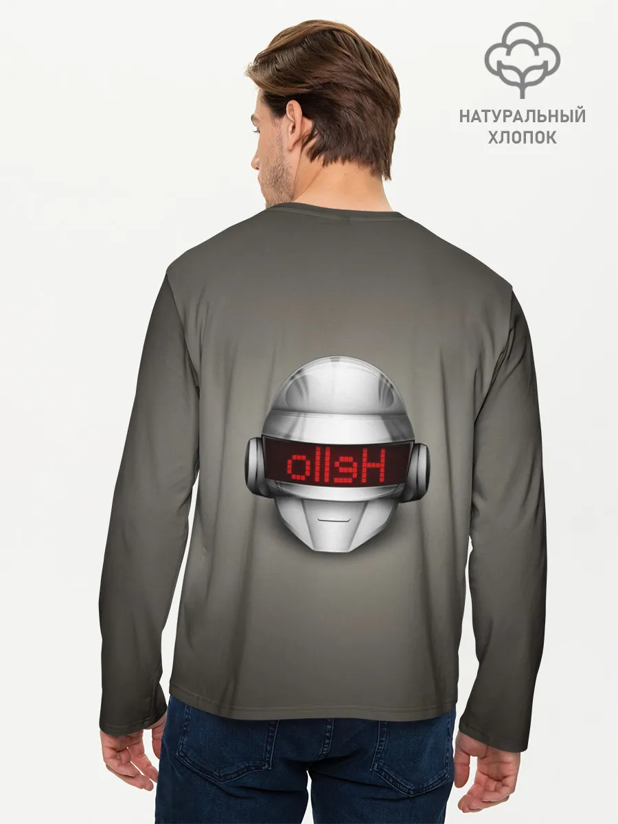 Мужской лонгслив базовый / Daft Punk | Hello