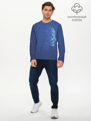 Мужской лонгслив базовый / Digital face