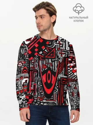 Мужской лонгслив базовый / Абстрактный Узор
