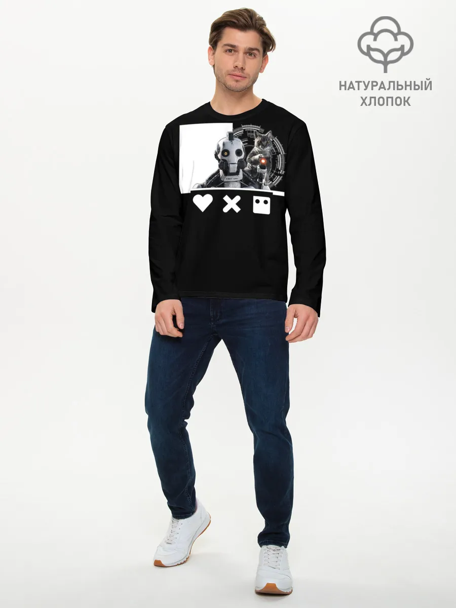 Мужской лонгслив базовый / Андроид XBOT 4000