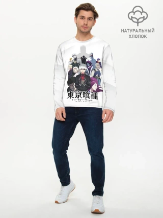 Мужской лонгслив базовый / Канеки Кен и другие персонажи