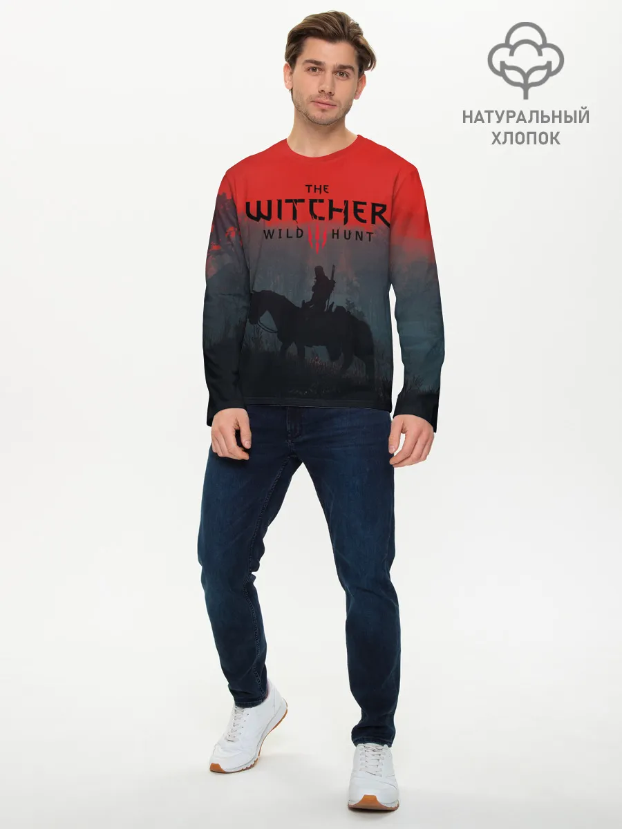 Мужской лонгслив базовый / На плотве | Ведьмак