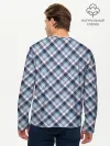 Мужской лонгслив базовый / Текстура в клетку