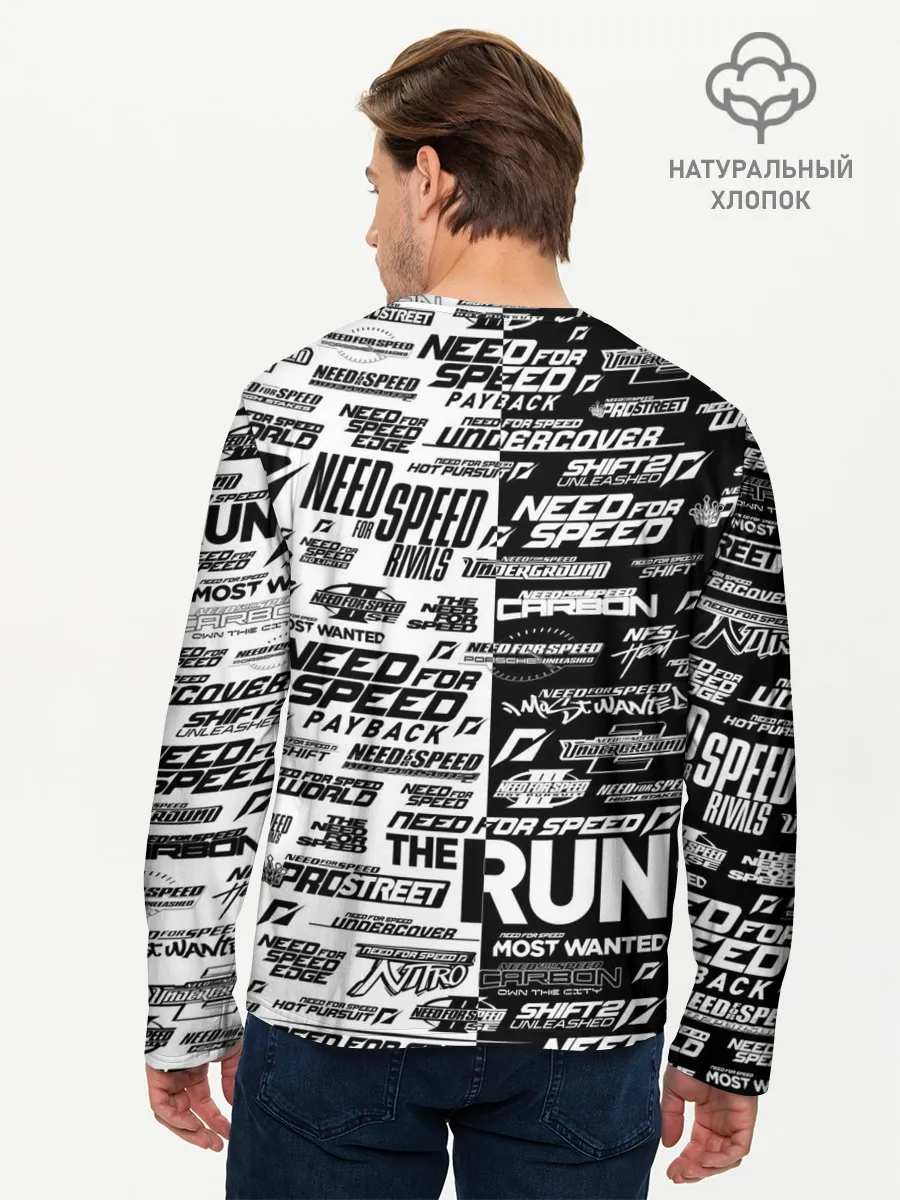 Мужской лонгслив базовый / NFS ALL LOGOS