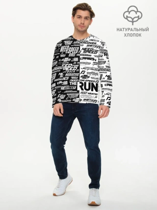 Мужской лонгслив базовый / NFS ALL LOGOS