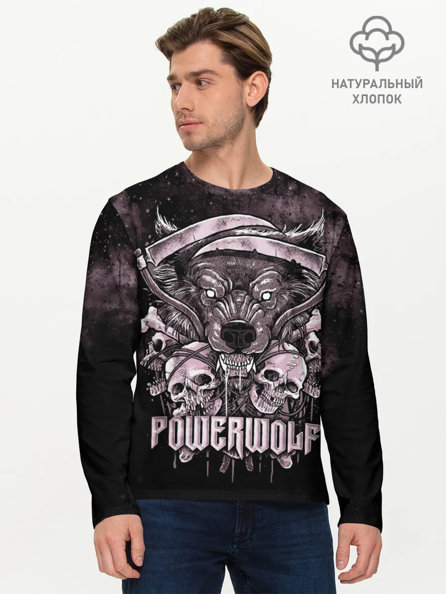 Мужской лонгслив базовый / Powerwolf