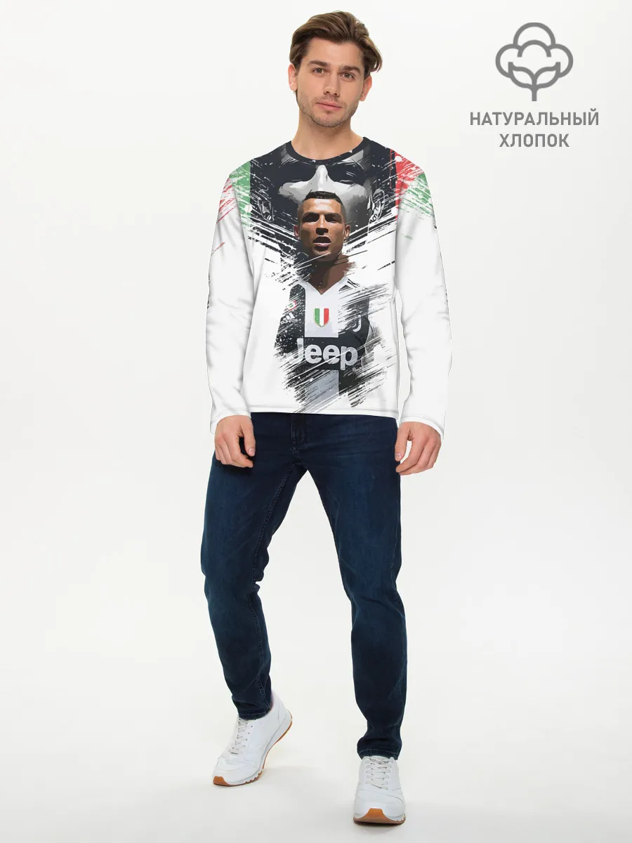 Мужской лонгслив базовый / Криштиану Роналду