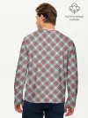 Мужской лонгслив базовый / Текстура в клетку
