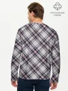 Мужской лонгслив базовый / Текстура в клетку
