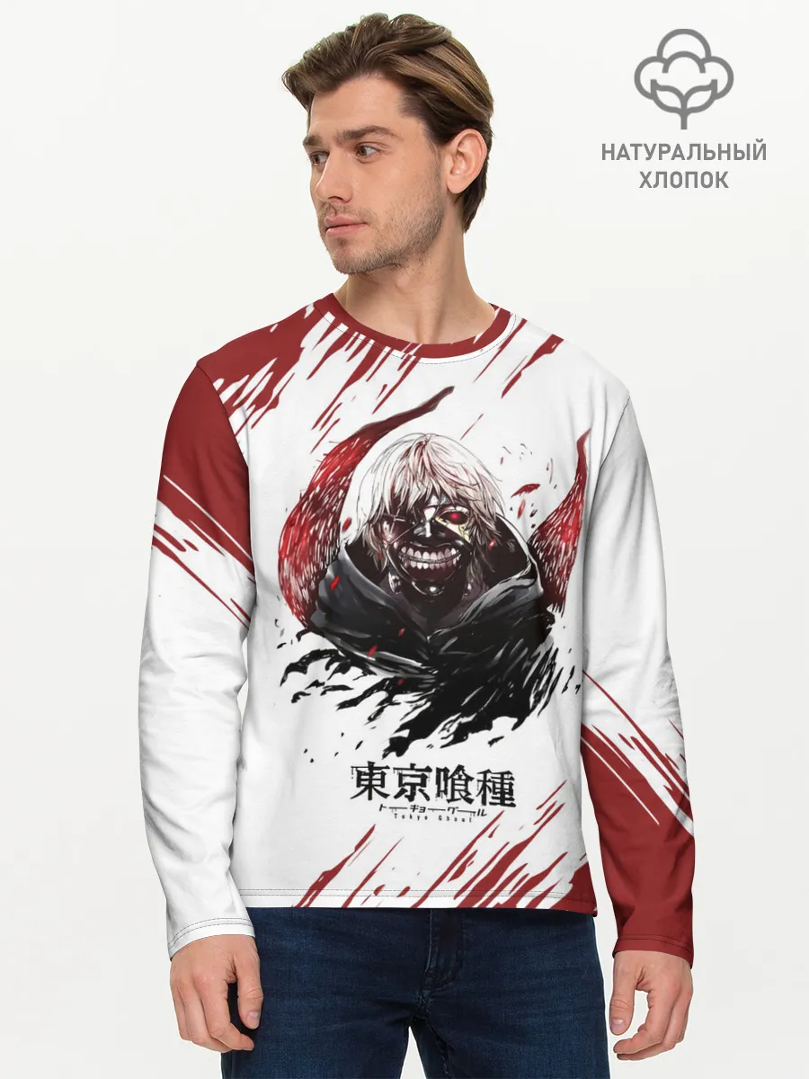 Мужской лонгслив базовый / Kagune | Tokyo Ghoul