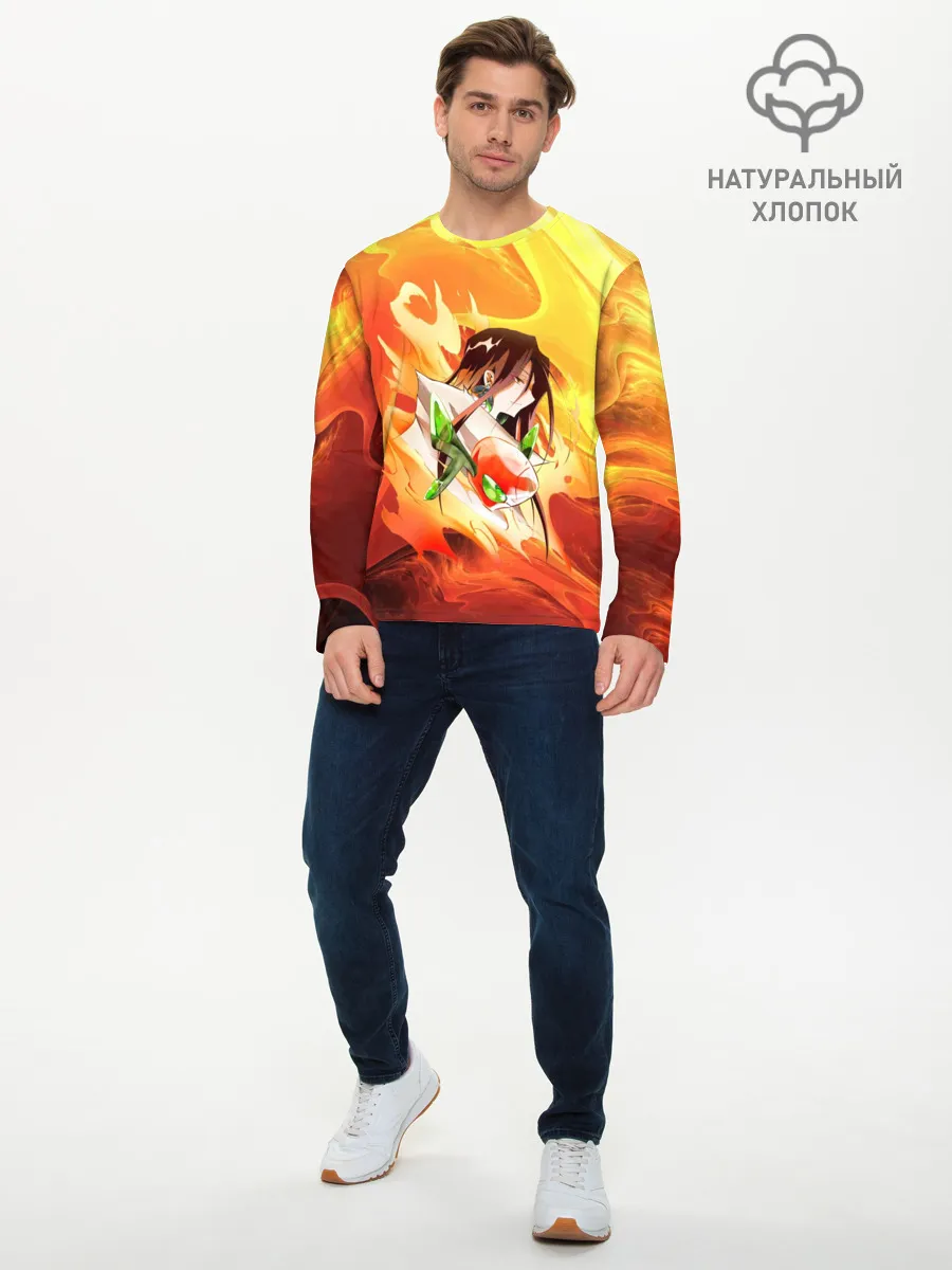 Мужской лонгслив базовый / Шаман Кинг | Хао | Зик