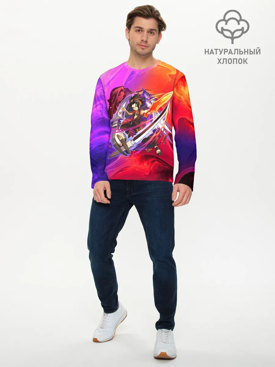 Мужской лонгслив базовый / Шаман Кинг | Йо Асакура