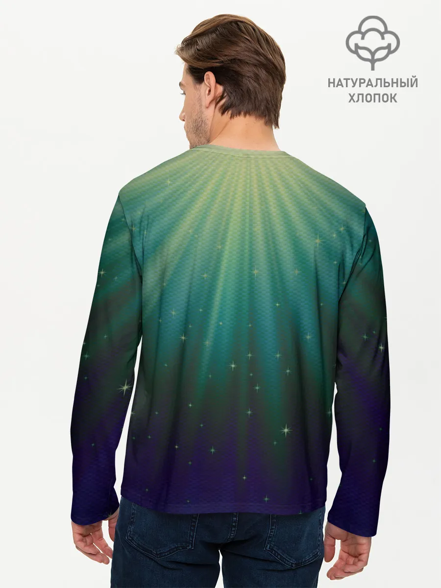 Мужской лонгслив базовый / Сияние 3D