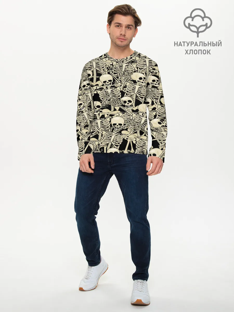 Мужской лонгслив базовый / Skeleton