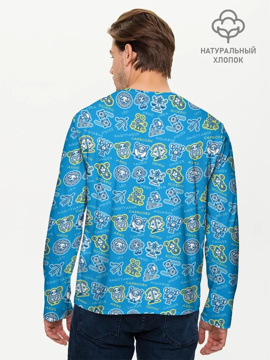 Мужской лонгслив базовый / Знаки Зодиака