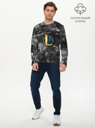 Мужской лонгслив базовый / League of Legends Black&White