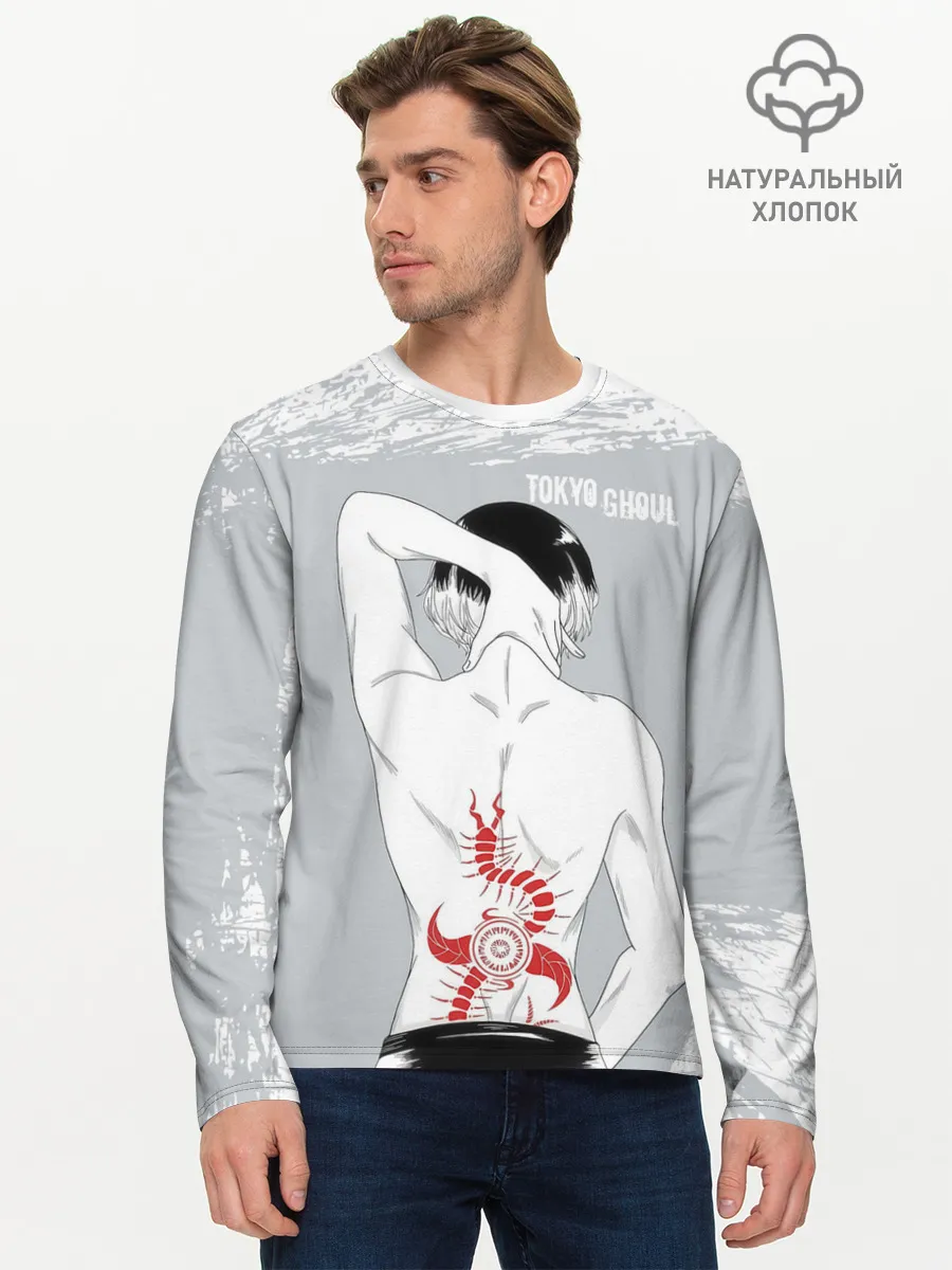 Мужской лонгслив базовый / Sasaki kagune tattoo