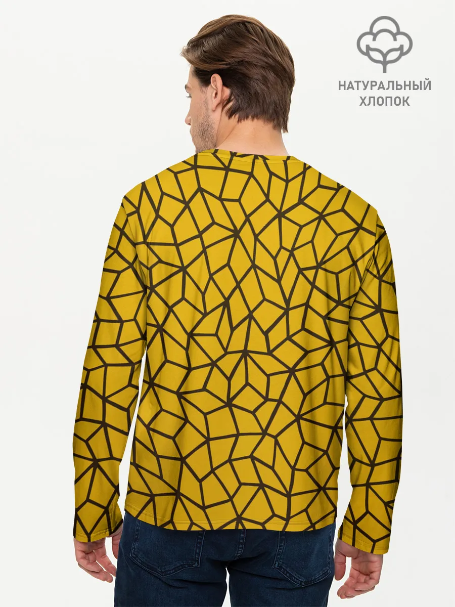 Мужской лонгслив базовый / Геометрическая текстура