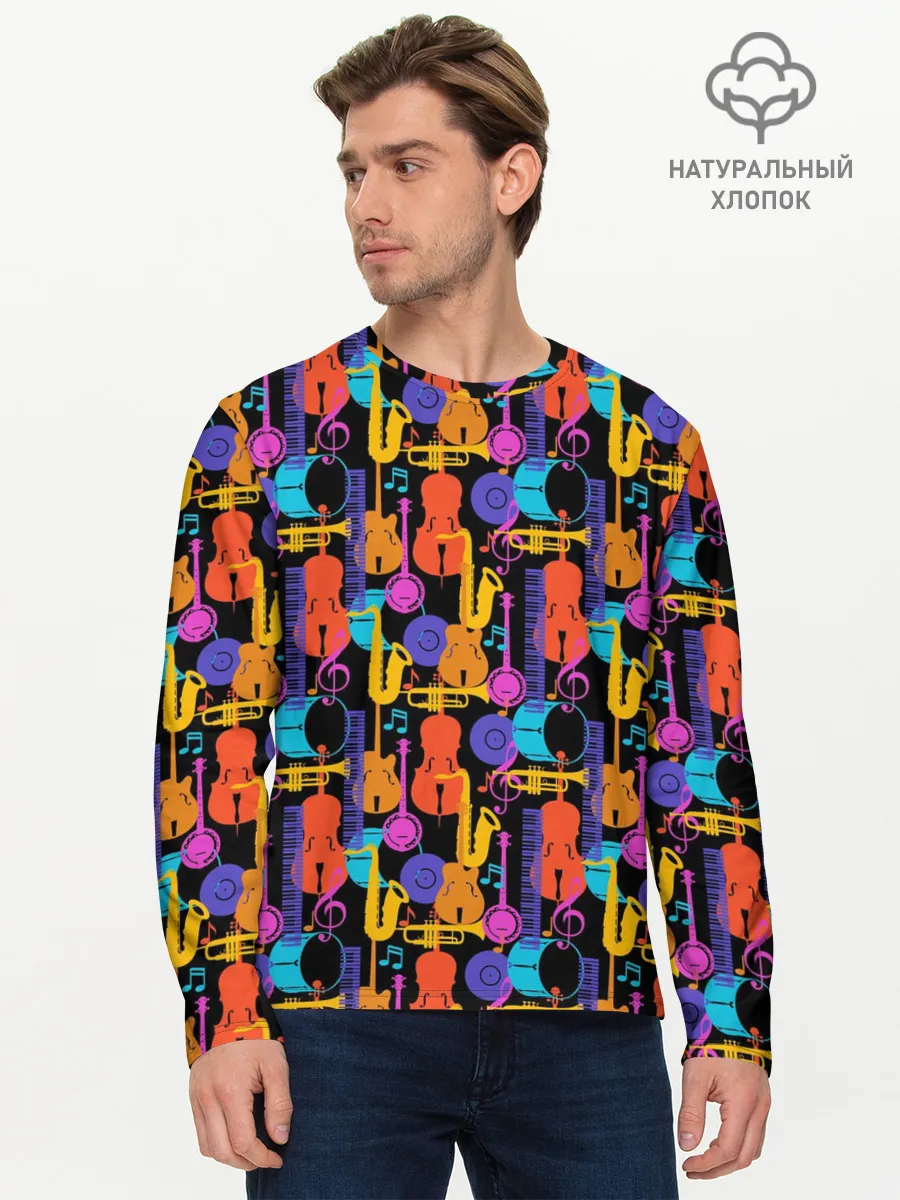 Мужской лонгслив базовый / Джаз