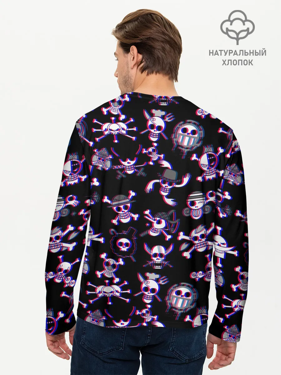 Мужской лонгслив базовый / Луффи One Piece | Glitch