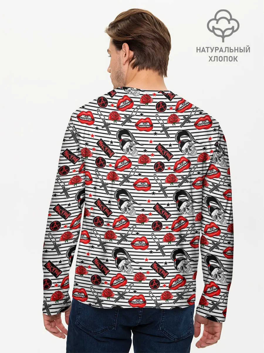 Мужской лонгслив базовый / Rocknroll