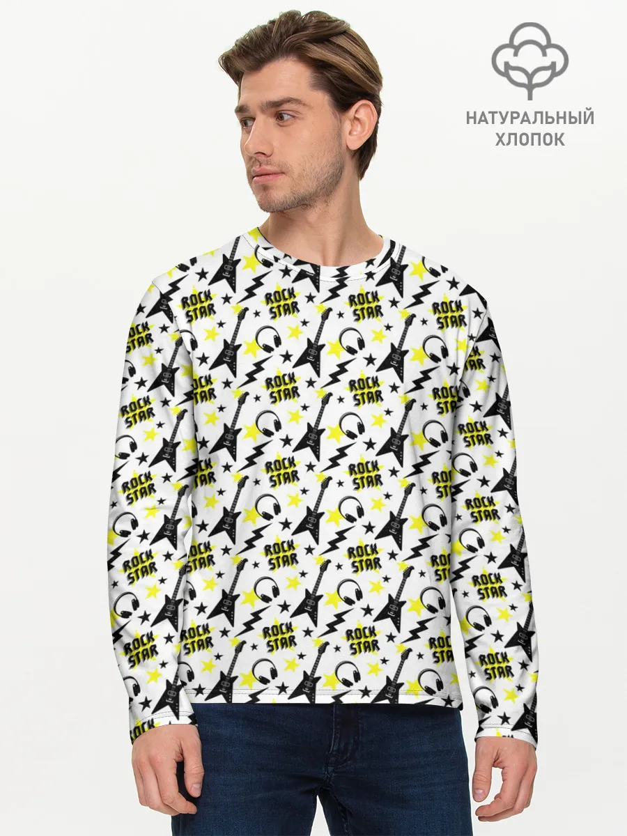 Мужской лонгслив базовый / Rock Star