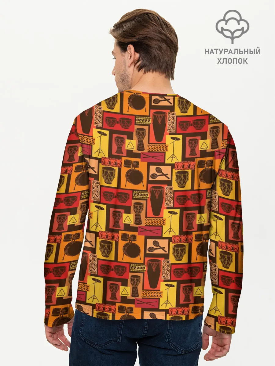 Мужской лонгслив базовый / Ударные Инструменты