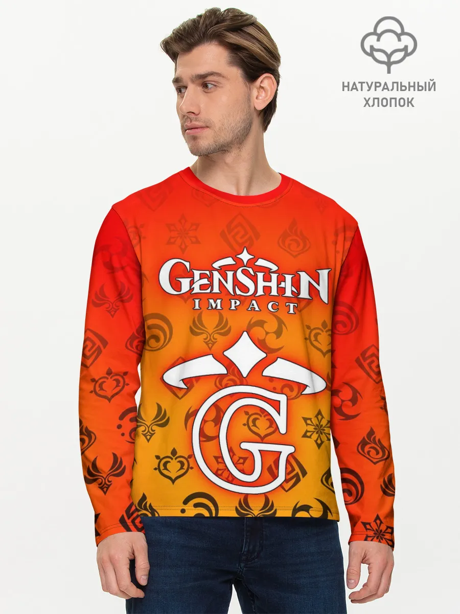 Мужской лонгслив базовый / GENSHIN IMPACT
