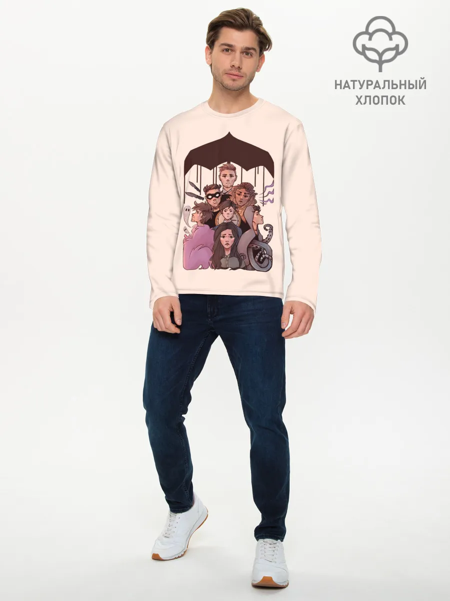 Мужской лонгслив базовый / Семья вместе