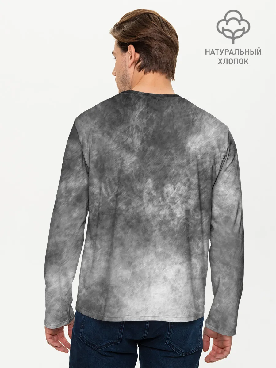 Мужской лонгслив базовый / Cartoon cat