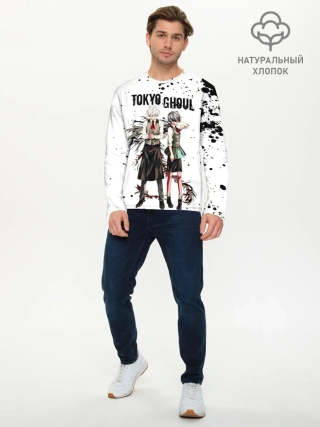 Мужской лонгслив базовый / Канеки Кен и Тоука Киришима
