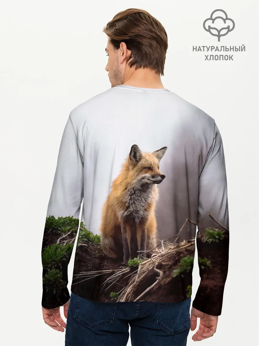 Мужской лонгслив базовый / Лиса