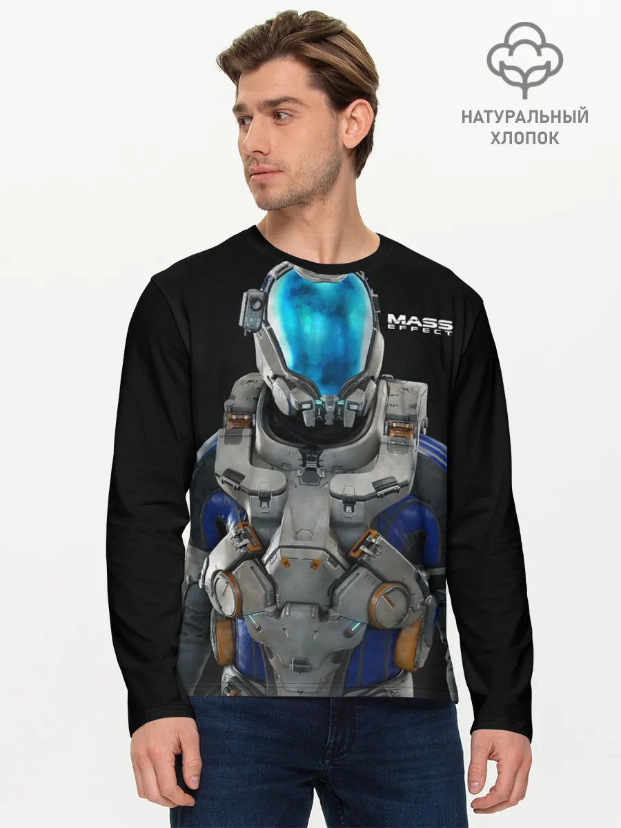 Мужской лонгслив базовый / масс эффект