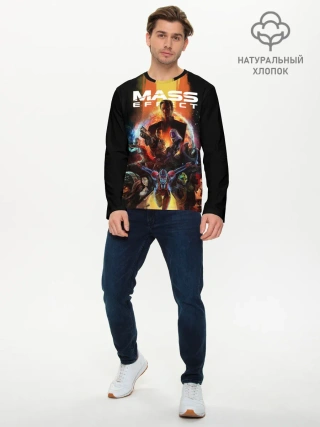 Мужской лонгслив базовый / mass effect