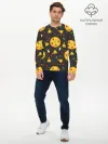 Мужской лонгслив базовый / Веганская пицца
