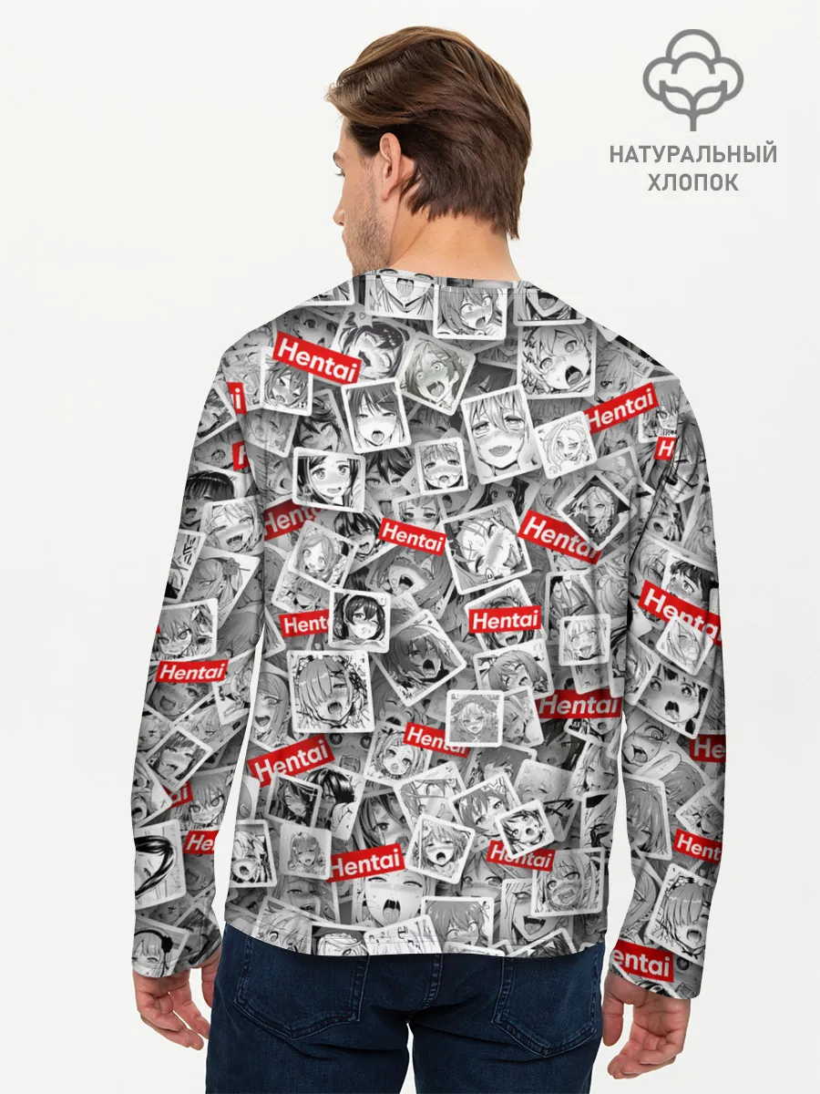 Мужской лонгслив базовый / Hentai senpai