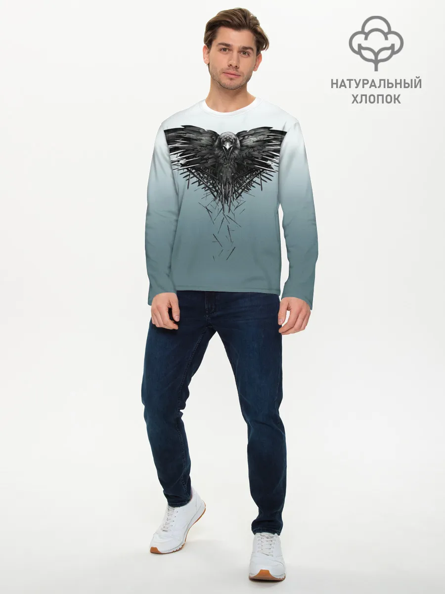 Мужской лонгслив базовый / Crow