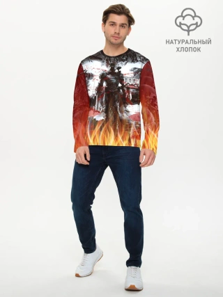 Мужской лонгслив базовый / Doom Ethernal Ancient Gods