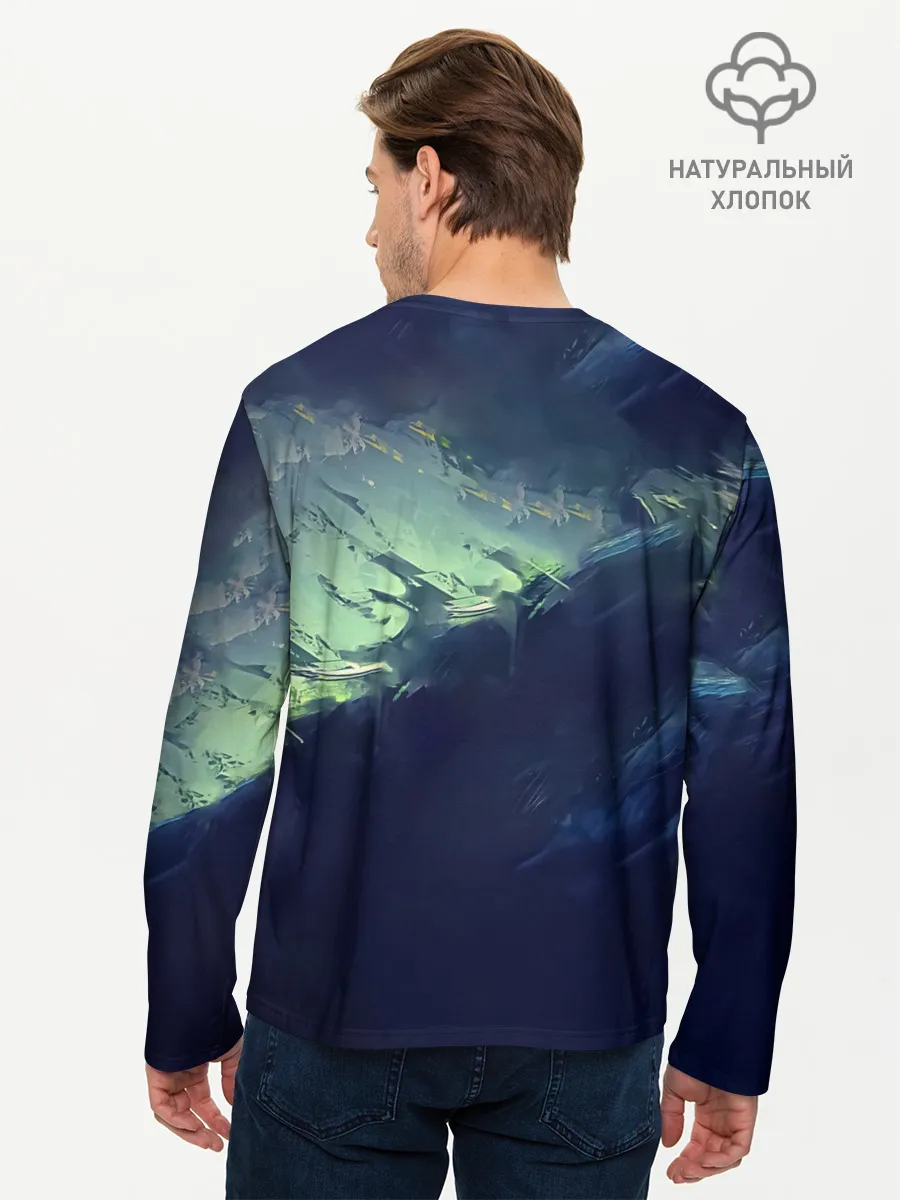 Мужской лонгслив базовый / Зеленая маска Канеки Кен