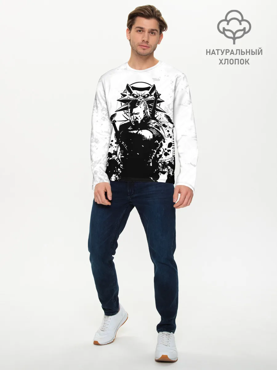 Мужской лонгслив базовый / The Witcher 3 / Ведьмак 3