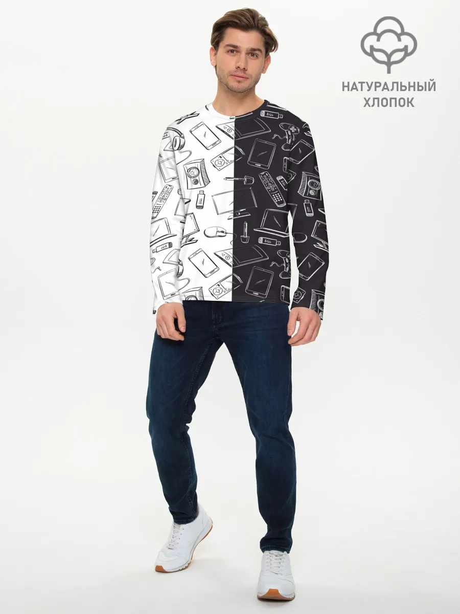 Мужской лонгслив базовый / Гаджеты
