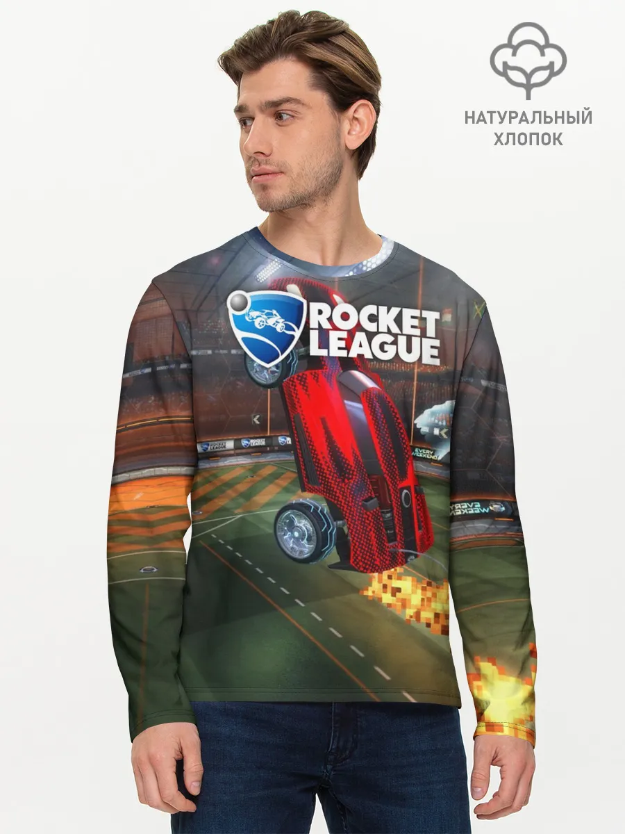 Мужской лонгслив базовый / Rocket League