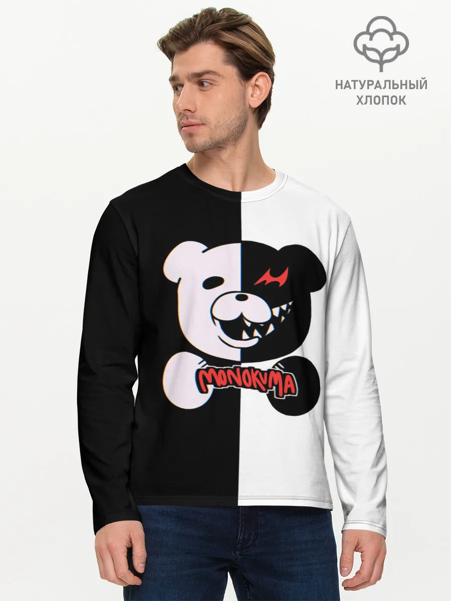 Мужской лонгслив базовый / MONOKUMA / МОНОКУМА GLITCH