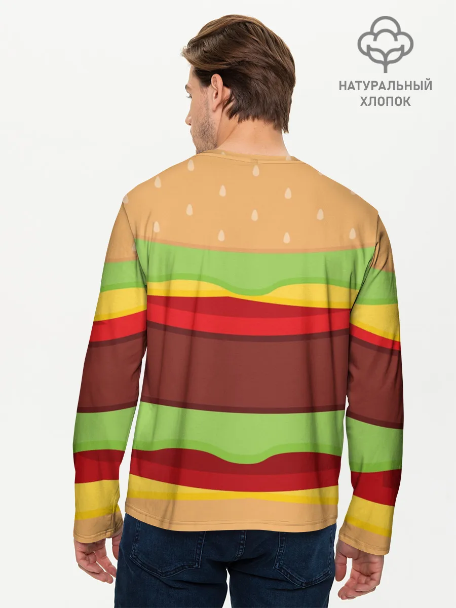 Мужской лонгслив базовый / Бургер