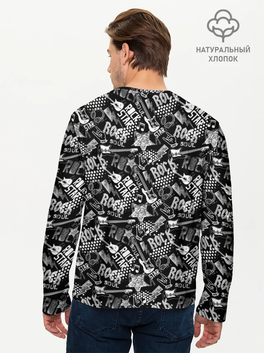 Мужской лонгслив базовый / Rock Star